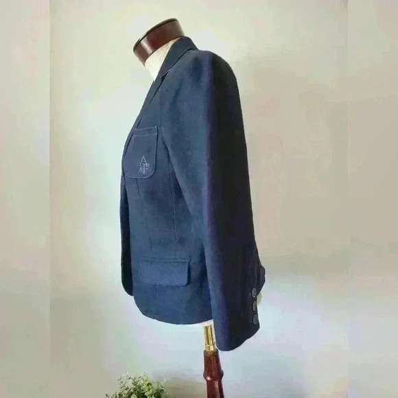 Abercrombie & Fitch navy wool blazer size large. - Picture 4 of 13